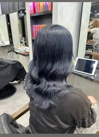 セミロング 当日予約OKカット モデル濱川響太のヘアスタイル