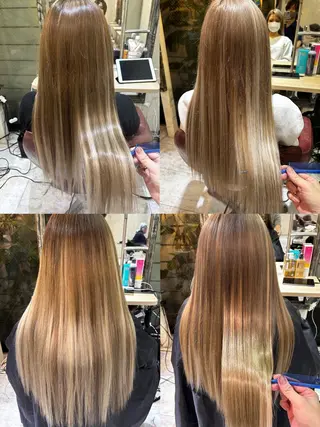 ロング カラー ‼️最新ハネエクステ 原宿のヘアスタイル