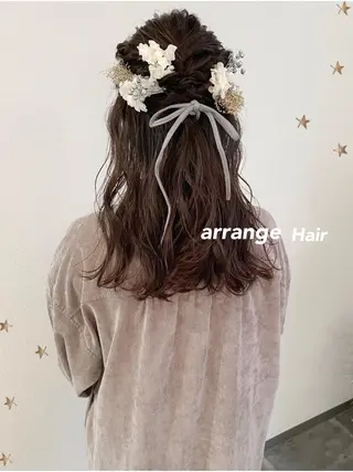 セミロング ヘアアレンジ 市川 千夏のヘアスタイル