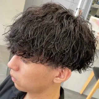ミディアム パーマ ヘアアレンジ メンズ fifth 石川 凪のヘアスタイル