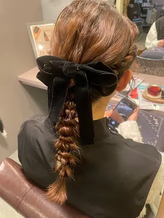 ロング hair make echo滿木あい花のヘアスタイル