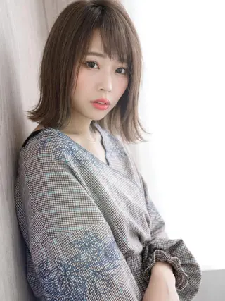 ミディアム カラー ヘアアレンジ 年間1500人担当 代表 南一路のヘアスタイル