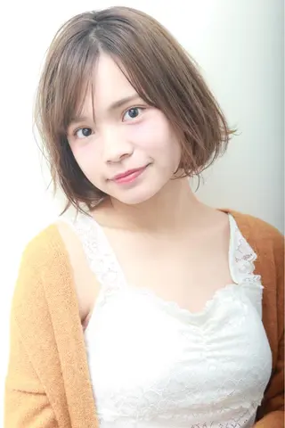 ミディアム カラー パーマ ヘアアレンジ 【白髪ぼかし 専門GBG】自由が丘のヘアスタイル
