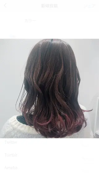ロング カラー 森本　舞✴︎ 似合わせパーマのヘアスタイル