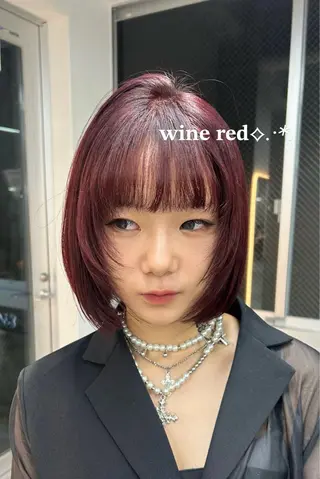 ミディアム カラー MOE🌙 博多ハイトーンのヘアスタイル