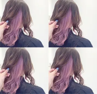 セミロング カラー 💘韓国カラー💘 クルミのヘアスタイル