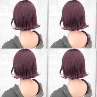 ミディアム カラー ウルフカット ハッシュカット/七海のヘアスタイル