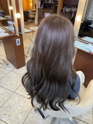 ロング カラー 中田 こころのヘアスタイル