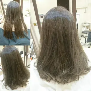 ミディアム カラー タッセルボブ× 美髪・髪質改善のヘアスタイル
