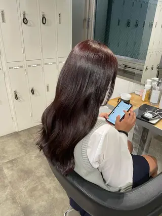 ロング カラー 表参道♡暗髪♡ 艶カラー♡アユミのヘアスタイル