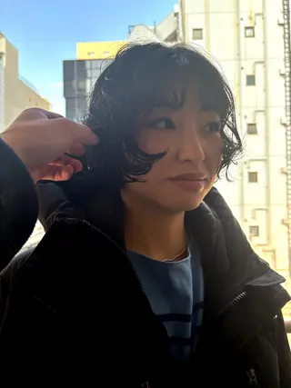 ショート パーマ パーマ/メンズパーマ /ボブパーマ/HYOのヘアスタイル