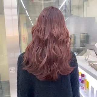 セミロング カラー 艶感/韓国風 🤍moeka🤍のヘアスタイル