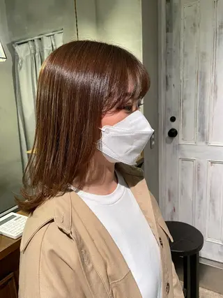 セミロング 中村 彩乃のヘアスタイル