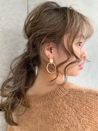 ミディアム カラー ヘアアレンジ 【赤み消しカラー】 中野浩太のヘアスタイル