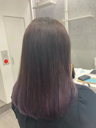 セミロング カラー ミルクティー量産💙 💙ブリーチ特化💙のヘアスタイル