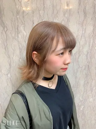 ミディアム カラー 似合わせ/ブリーチ カラー.岡田友仁のヘアスタイル