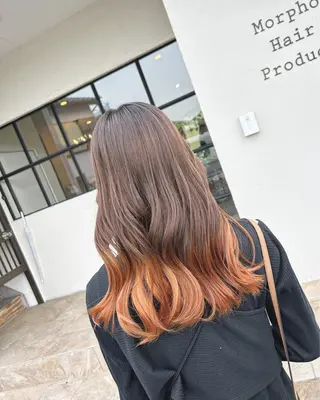 ロング カラー 井上 花音のヘアスタイル