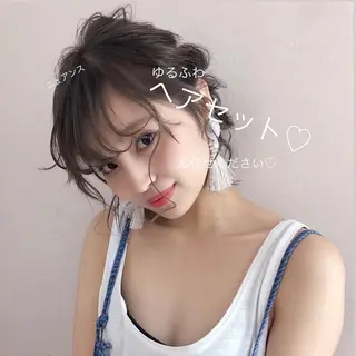 ショート カラー ヘアアレンジ マンツーマン半個室 tamuraのヘアスタイル