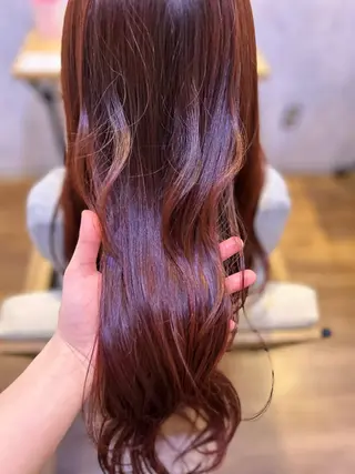 ロング カラー 尾崎 恭子のヘアスタイル