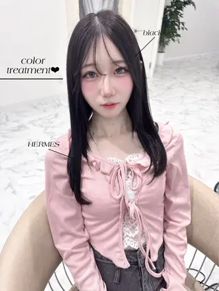 セミロング 韓国ヘアーサロン MARIA🐈‍⬛のヘアスタイル