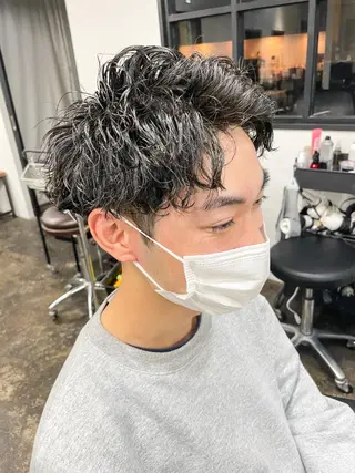 ショート パーマ メンズ メンズパーマ メンズ特化ryoのヘアスタイル