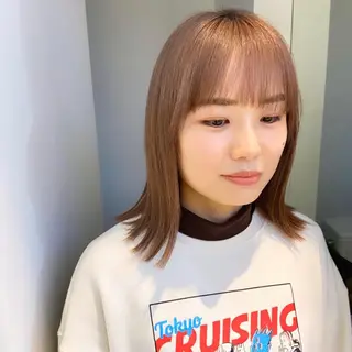 ミディアム カラー ショート/ウルフ ハイトーン/カイセイのヘアスタイル