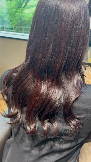 ロング むらたナチュラルパー マ🌀透明感カラーのヘアスタイル