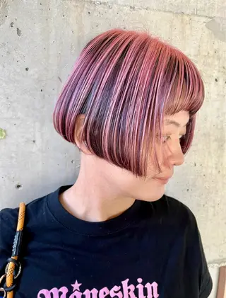 ショート カラー 派手髪デザインカラー ヒロカのヘアスタイル