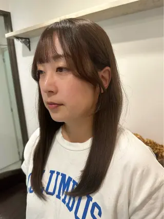 セミロング カラー nana l 韓国スタイル౨ৎのヘアスタイル