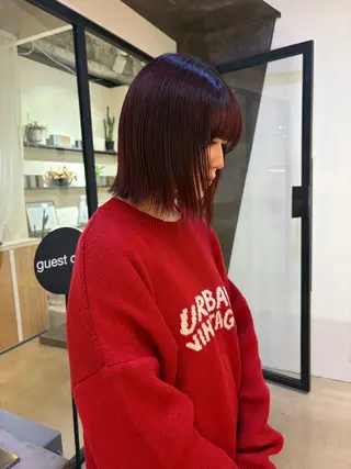 ミディアム シイナ /札幌美容師のヘアスタイル