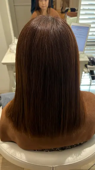ミディアム カラー 似合わせ 顔周りYUUGAのヘアスタイル