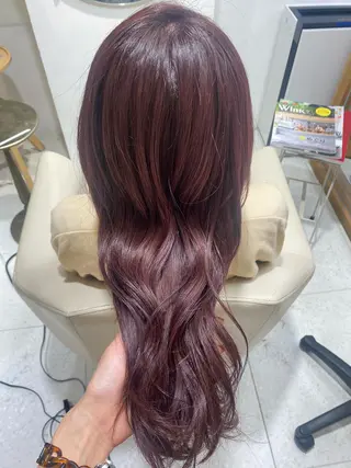 ロング カラー 安永 涼のヘアスタイル