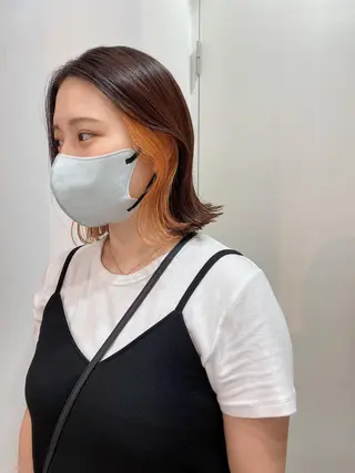 ショート カラー ブリーチなしカラー/ 髪質改善/寺門束のヘアスタイル