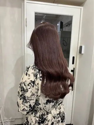 ロング カラー 抜け感/ワンカラー/ 明大前/桑田のヘアスタイル