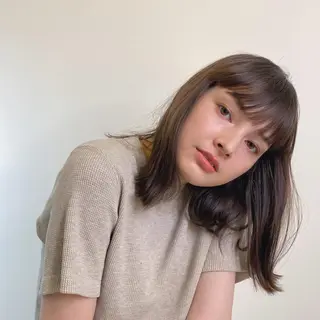 セミロング カラー パーマ ヘアアレンジ メンズ キッズ ネイル マツエク・マツパ モリモト サナのヘアスタイル