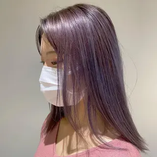 セミロング カラー 美髪ストレート 川本雄己のヘアスタイル