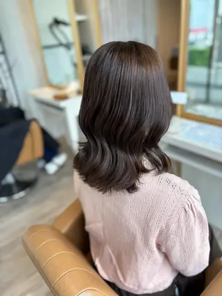 ミディアム カラー yui🥀/ボブ /ブリーチなしカラーのヘアスタイル
