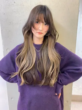 ロング カラー 韓国/レイヤー/艶髪 ルキアのヘアスタイル