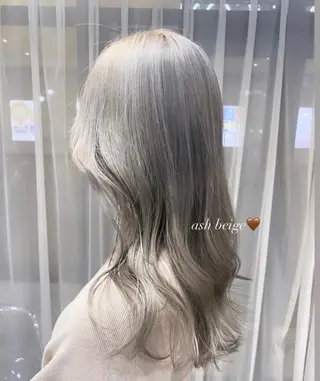 ロング カラー パーマ ヘアアレンジ メンズ キッズ ネイル マツエク・マツパ ハイトーン/透け感 カラー🎀真香のヘアスタイル