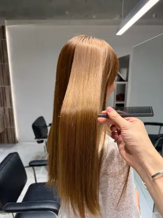 ロング 🫧透明感カラー/ 髪質改善/縮毛/🫧のヘアスタイル
