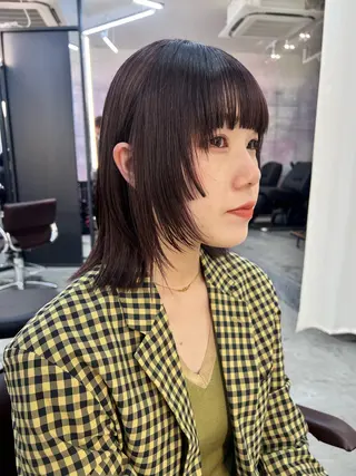ミディアム カラー 圧倒的デザイン力 店長🎨RENAのヘアスタイル