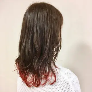 セミロング カラー ヘアアレンジ 【Sweep】おじま のぞみのヘアスタイル