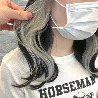 セミロング カラー 梅田美容室/ ウルフカットのヘアスタイル