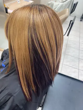 セミロング カラー 🧸Ash国立店 松澤実咲🧸のヘアスタイル