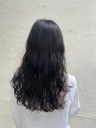 ロング カラー パーマ 三代 ゆりあのヘアスタイル