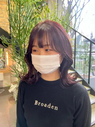 ミディアム カラー ヘアアレンジ チャンモリパーマ/韓 国/Minami🦋のヘアスタイル