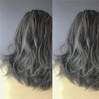 ミディアム カラー BOX mico.のヘアスタイル