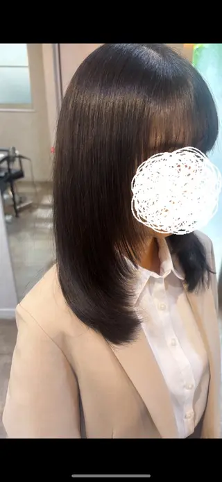 ミディアム 💜髪質改善/ 艶カラー/ミナ🩷のヘアスタイル
