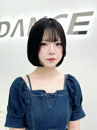 ミディアム カラー ヘアアレンジ 縮毛矯正🤍 盛れるボブ/ひかりのヘアスタイル