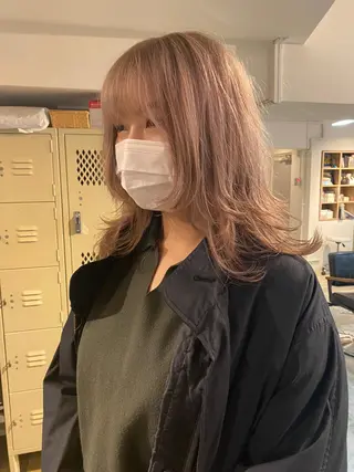 ロング カラー ブリーチなしベージュ カラー✨Takeのヘアスタイル